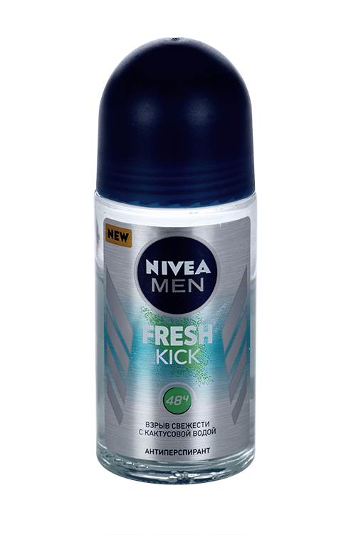 Дезодорант-антиперспирант NIVEA MEN Fresh Kick ролик, 50 мл антиперспирант ролик nivea men fresh kick 50 мл