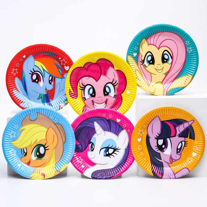 Тарелка бумажная Hasbro С Днем Рождения , My Little Pony 10 шт