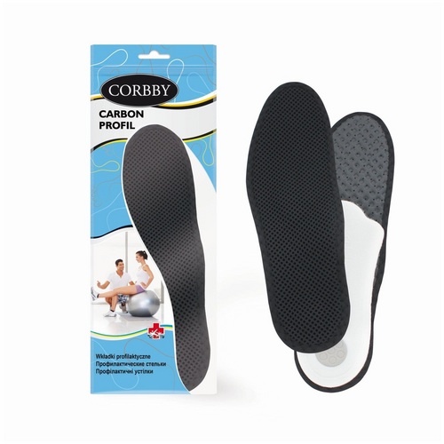 Стельки Corbby Carbon мембран ткань на основе мягк летекса с активир углем р 41-42 283₽