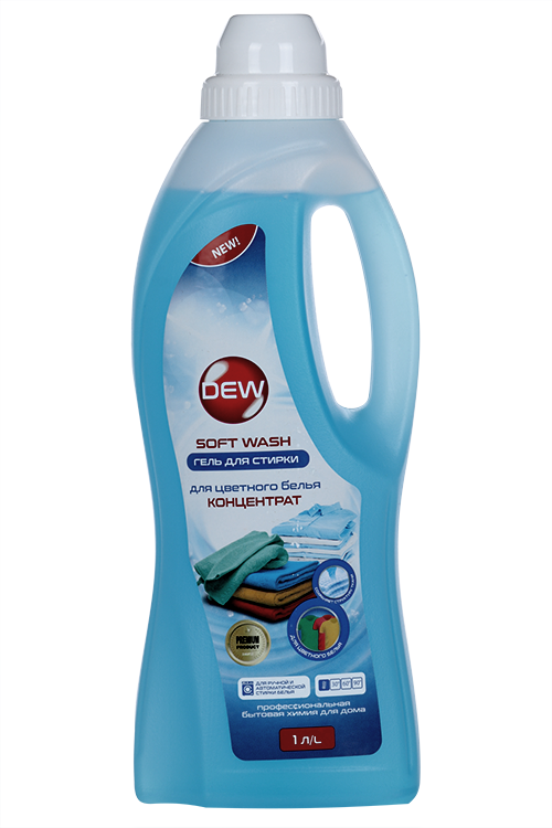 Гель DEW Soft wash д/стирки цветного белья 1 л