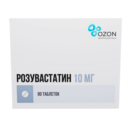 

Розувастатин 10 мг, 90 шт, таблетки покрытые пленочной оболочкой