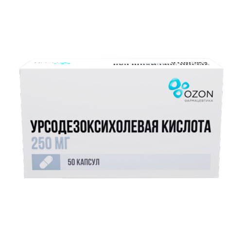 

Урсодезоксихолевая кислота 250 мг, 50 шт, капсулы