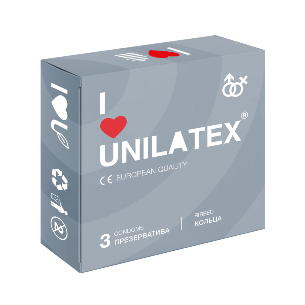 Презервативы Unilatex Ribbed, 3 шт.
