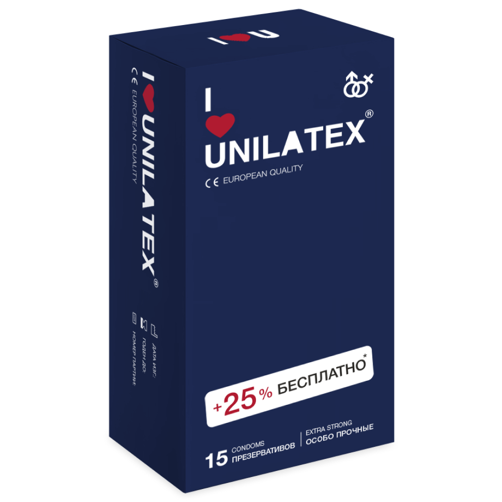Презервативы Unilatex Extra Strong, 15 шт.