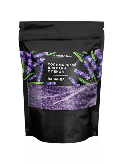 

Соль д/ванн AROMASaules морская с пеной Лаванда, 1 200 г