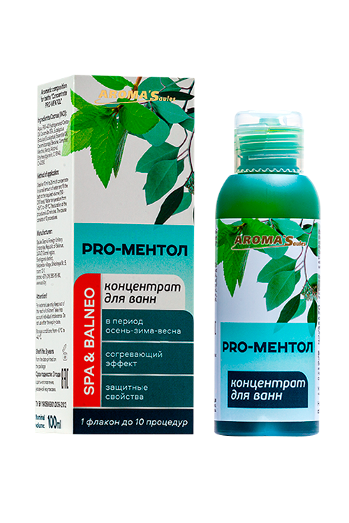 

Концентрат д/ванн AROMASaules Pro-ментол, 100 мл