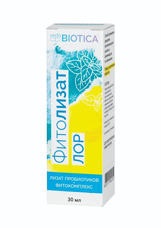 

Средство гигиены полости рта Фитолизат ЛОР метабиотик VedaBIOTICA, 30 мл.