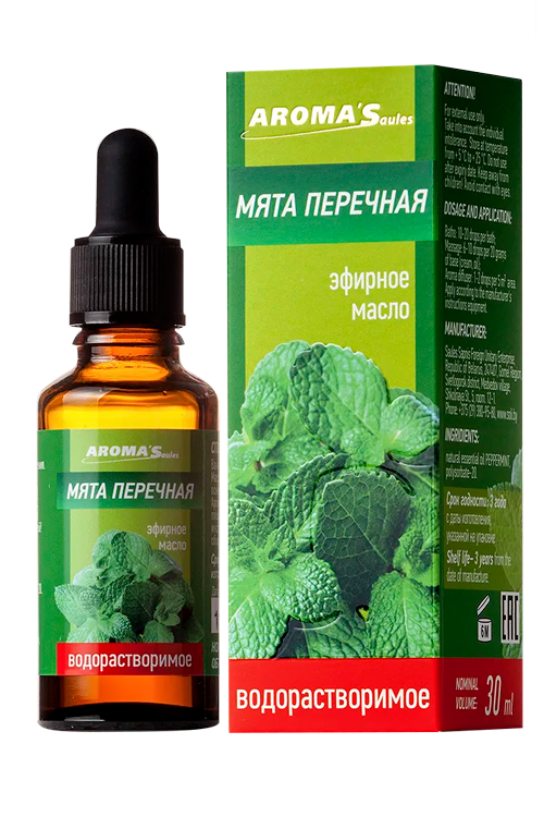 

Масло AROMASaules эфирное водорастворимое мята перечная, 30 мл