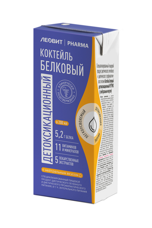 

Коктейль Леовит Pharma Нутрио белковый детоксикационный нейтральный вкус, 200 мл