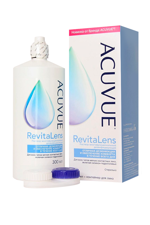 

Раствор ACUVUE RevitaLens д/ухода за линзами+контейнер д/линз, 300 мл