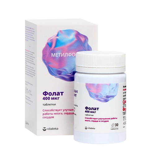 

Метилфолат Витатека, 400 мкг, 30 шт
