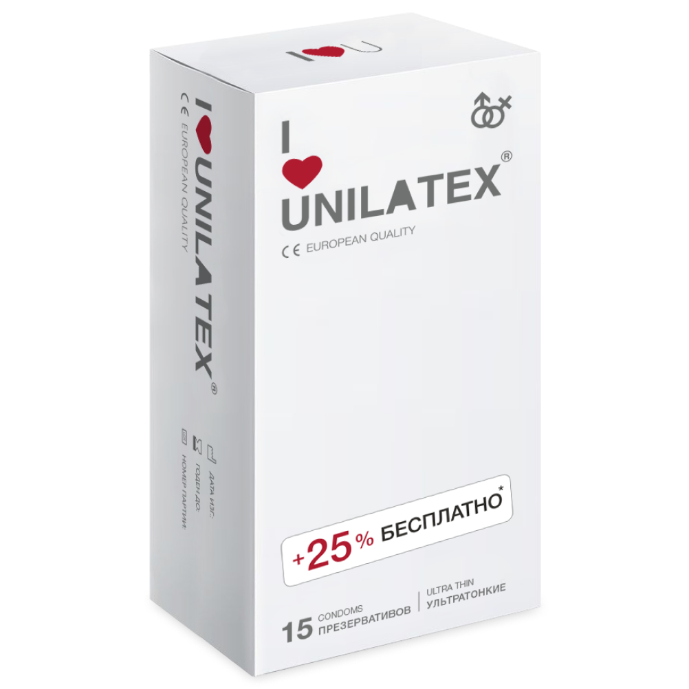 Презервативы Unilatex UltraThin, 15 шт.