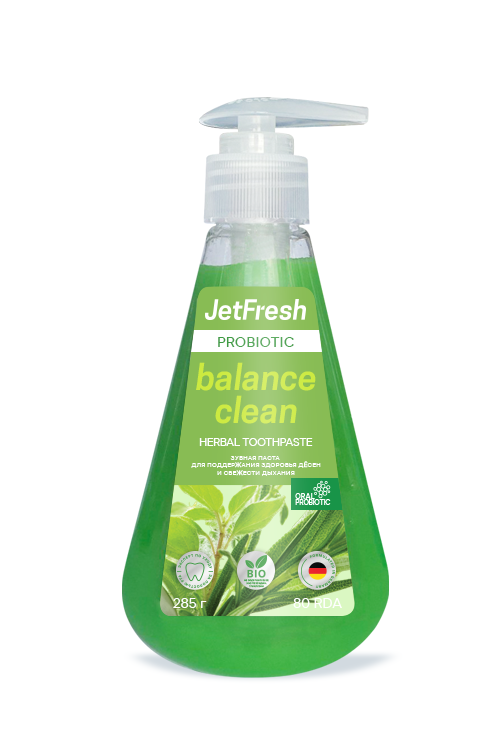 

Зубная паста JetFresh balance clean для поддержания здоровья дёсен и свежести дыхания PROBIOTIC, 285