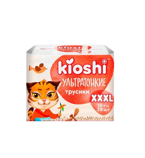 

Подгузники-трусики Kioshi Premium Ультратонкие XXXL (18+ кг), 28 шт