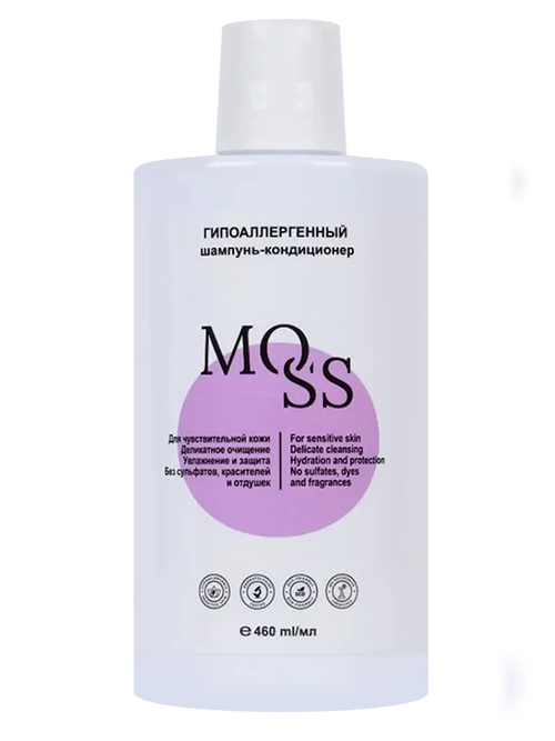 

Шампунь-кондиционер Moss гипоаллергенный д/всех типов волос, 460 мл