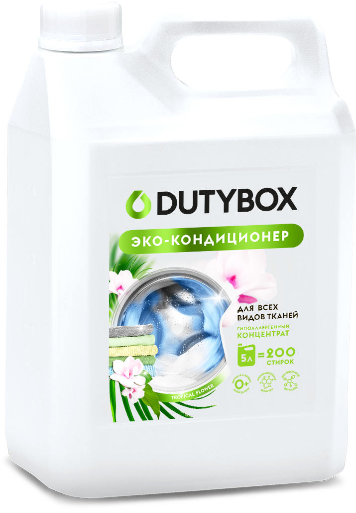 

Кондиционер для белья Dutybox Концентрат "Свежие цветы" (200 стирок), 5 л.