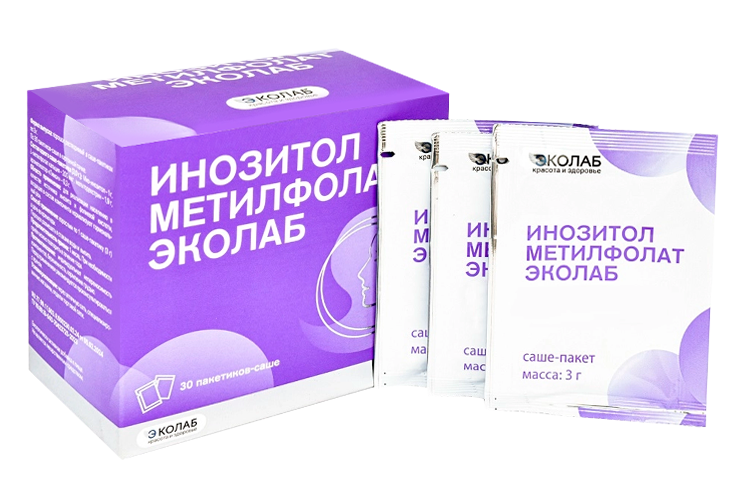 

Инозитол метилфолат эколаб, 3 г, 30 шт, порошок