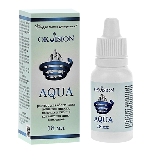 

Раствор Okvision Aqua д/облегчения ношения контакт линз всех типов, 18 мл