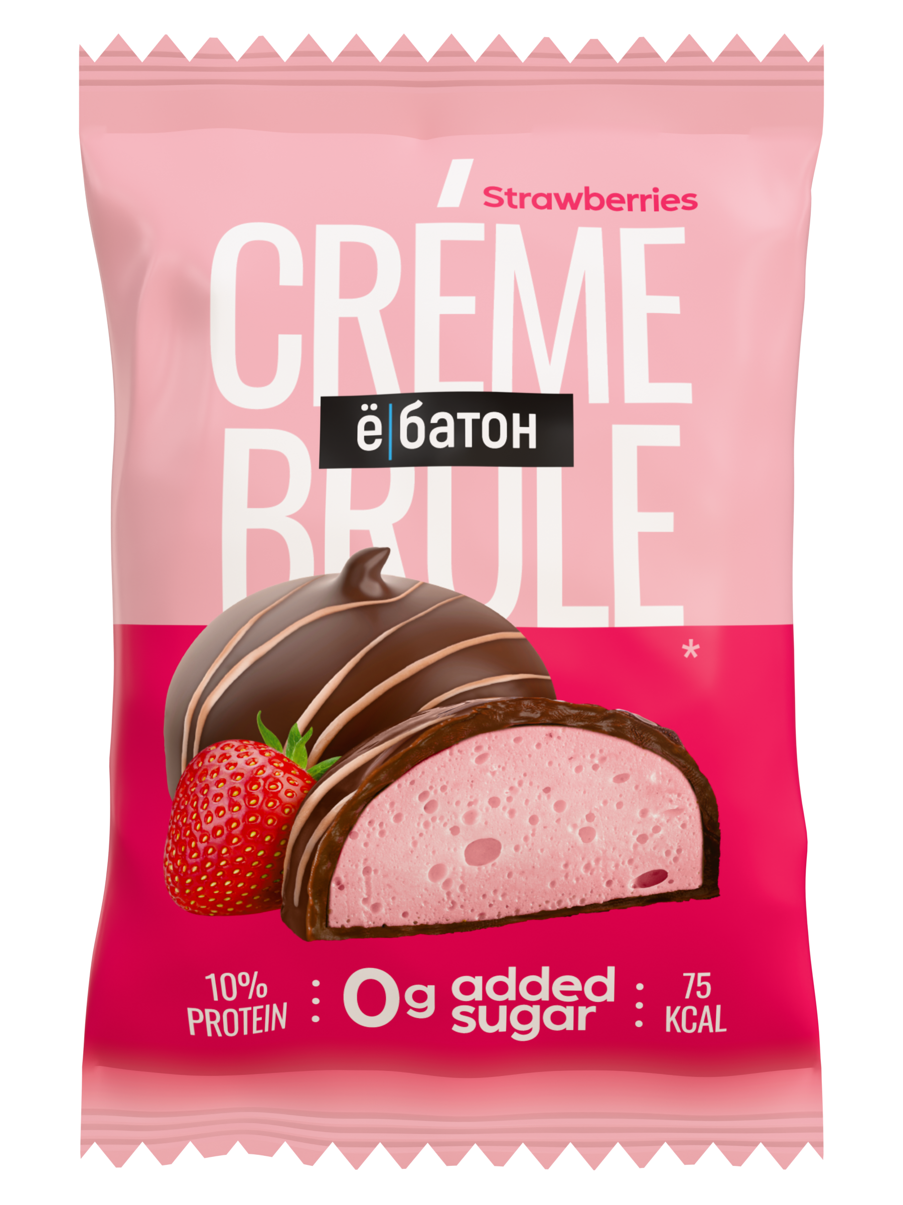 

Изделие кондитерское десерт Крем Брюле вкус Клубника ТМ Ёбатон,35г