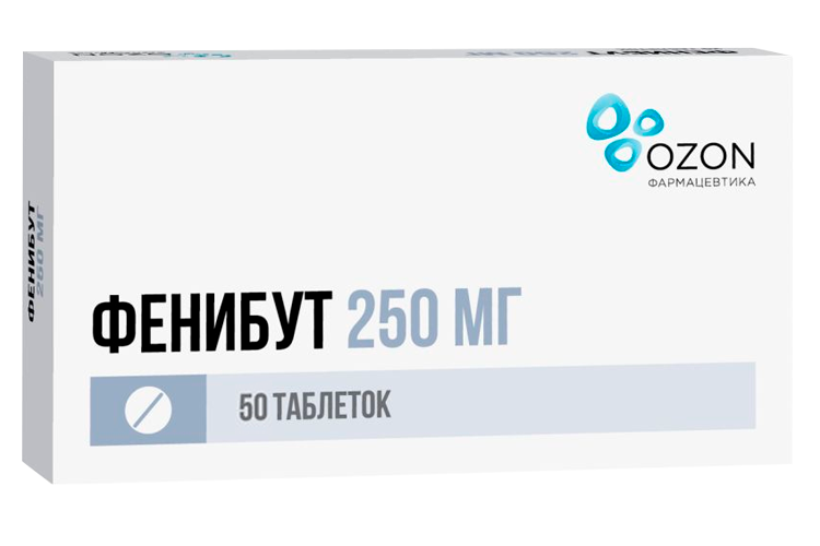 

Фенибут 250 мг, 50 шт, таблетки