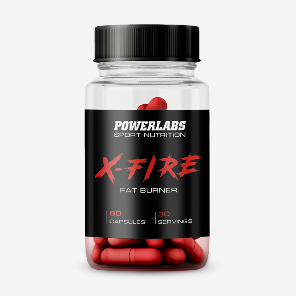POWERLABS X-FIRE Жиросжигатель для похудения, 60 капсул