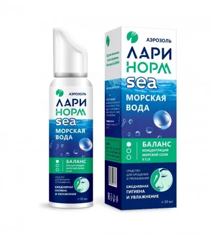 

Ларинорм Море баланс средство д/орошения/промыв 9 г/л, 50 мл, ИМН