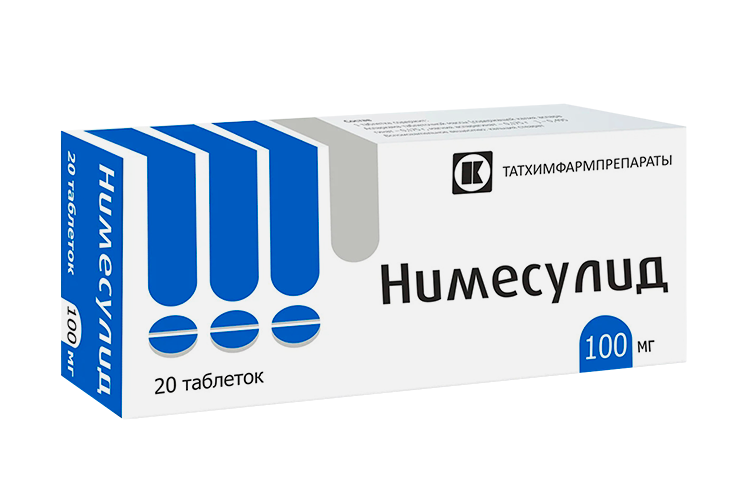 

Нимесулид 100 мг, 20 шт, таблетки