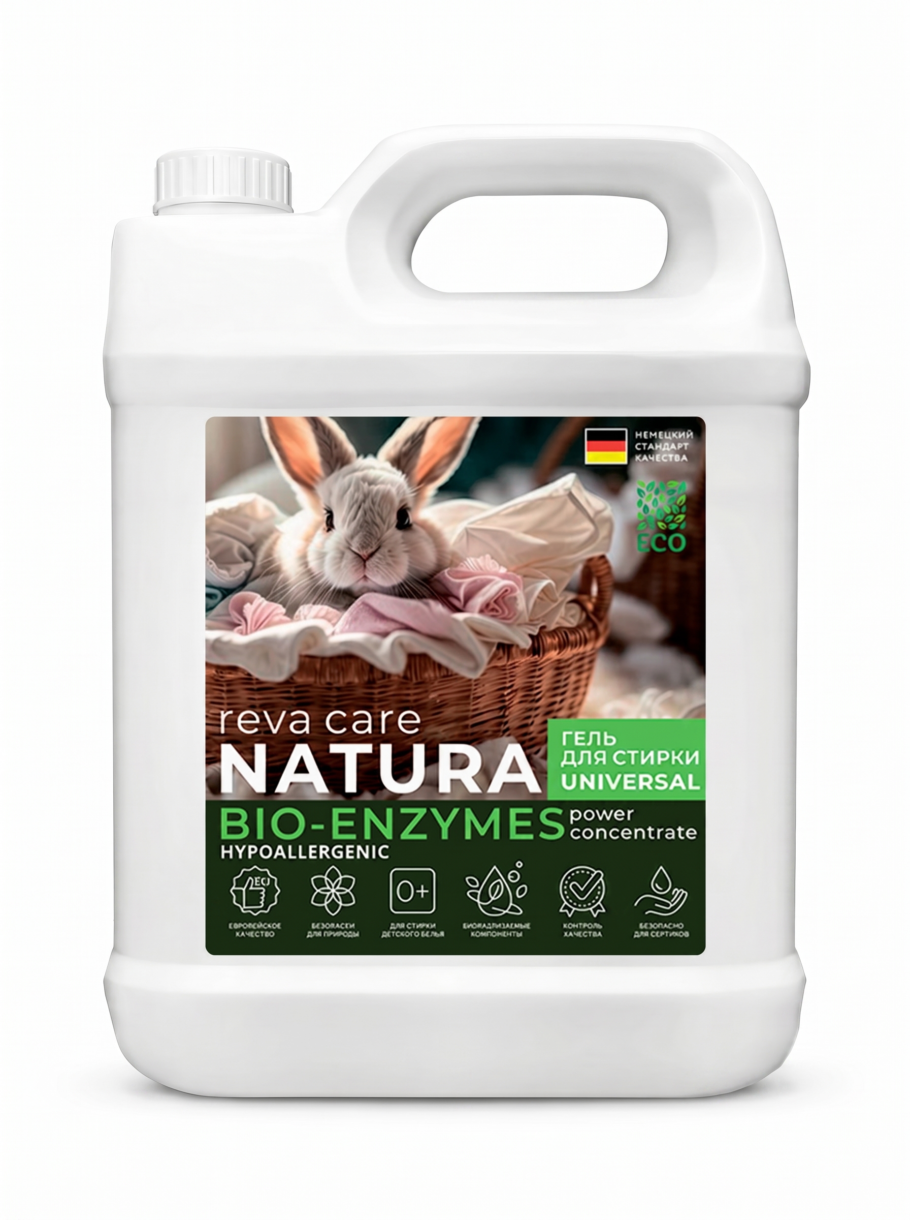 Гель для стирки универсальный REVA CARE NATURA, 5л