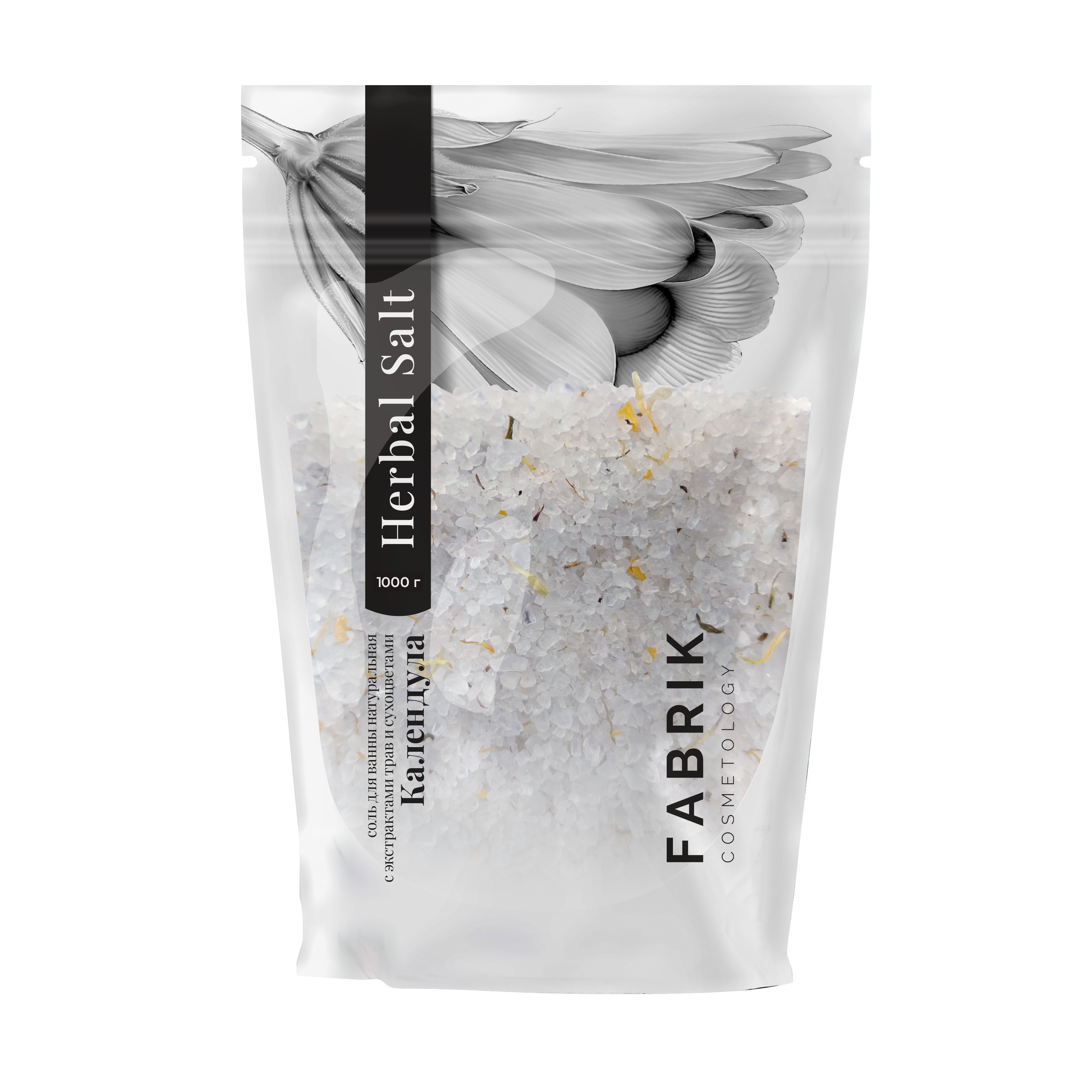 

Соль для ванны "Календула" Herbal Salt 1000 гр Fabrik Cosmetology