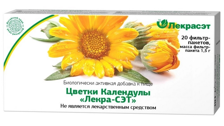 Календула цветки, 1,5 г, 20 шт, ф/п