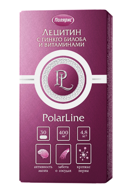 Лецитин с экстрактом гинкго билоба и витаминами PolarLine №30