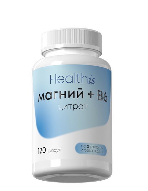 Магния цитратВ6 HealthIs 120 шт капсулы 410₽