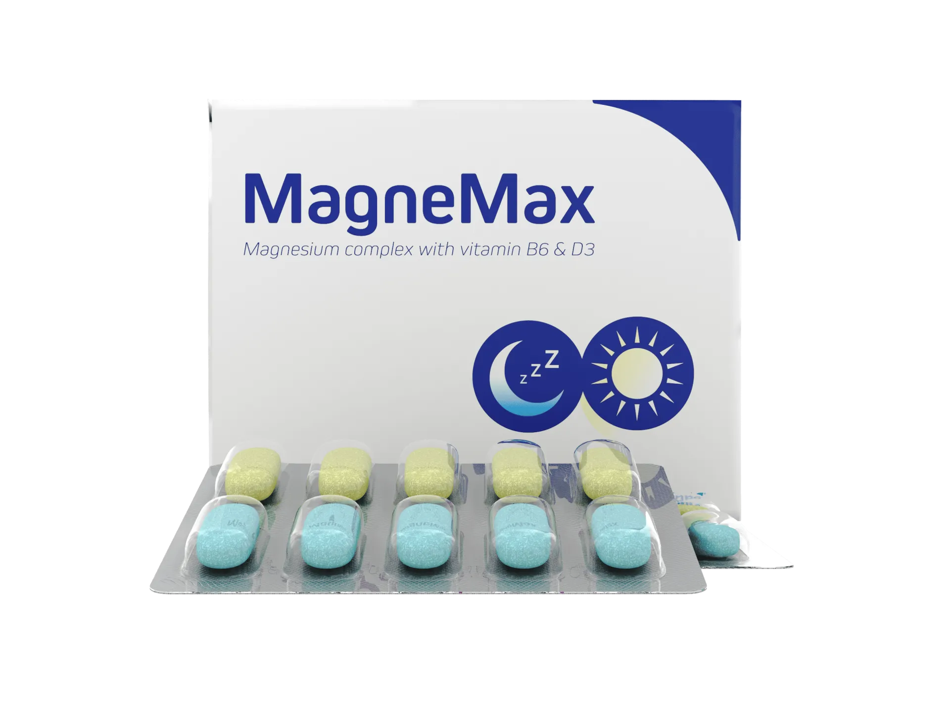МагнеМакс (MagneMax) от Avicenna, цитрат магния с витамином B6, для борьбы со стрессом и энергией, 60 таблеток