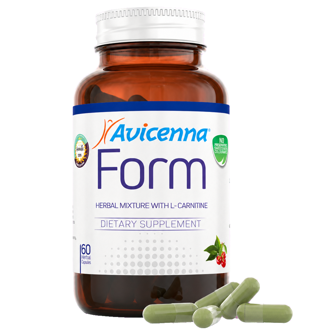Avicenna Form with L-Carnitine, L-карнитин для похудения и энергии, сжигатель жира, 60 капсул