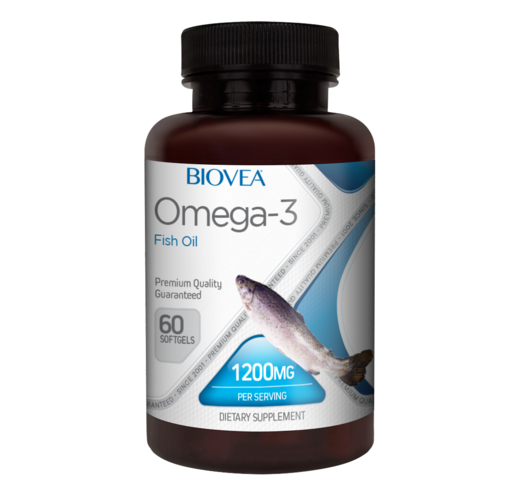 Омега-3 Фиш Ойл 1200 мг, 60 шт, капсулы Биовеа ОМ Фарма