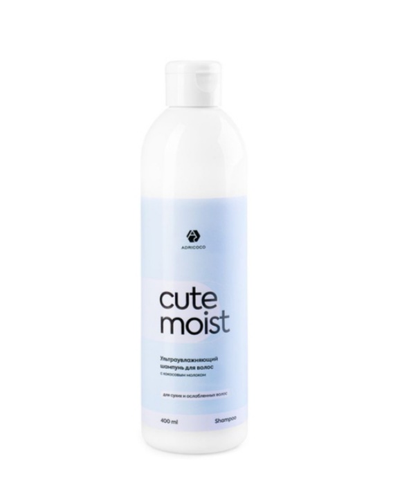 Ультраувлажняющий шампунь для волос ADRICOCO CUTE MOIST с кокосовым молоком, 400 мл
