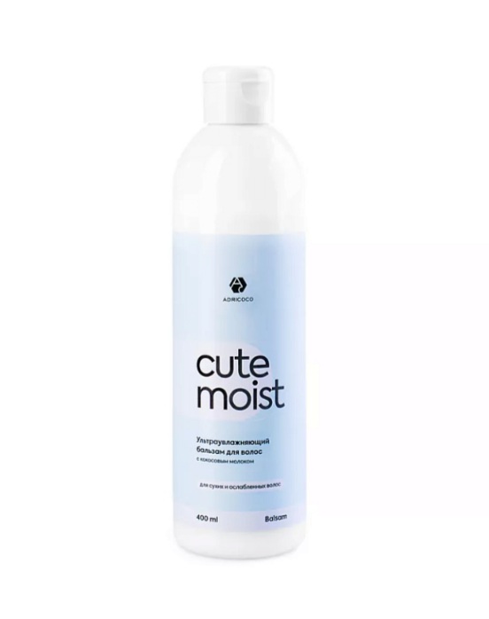 Ультраувлажняющий бальзам для волос ADRICOCO CUTE MOIST с кокосовым молоком, 400 мл