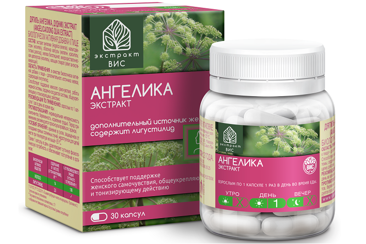 Ангелика экстракт ВИС, 0,73 г, 30 шт, капсулы