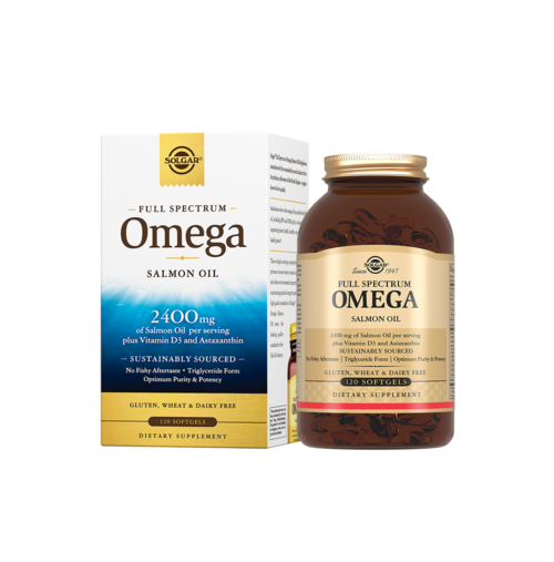 Омега-комплекс Solgar из дикого океанического лосося, 1 797 мг, 120 шт, капсулы