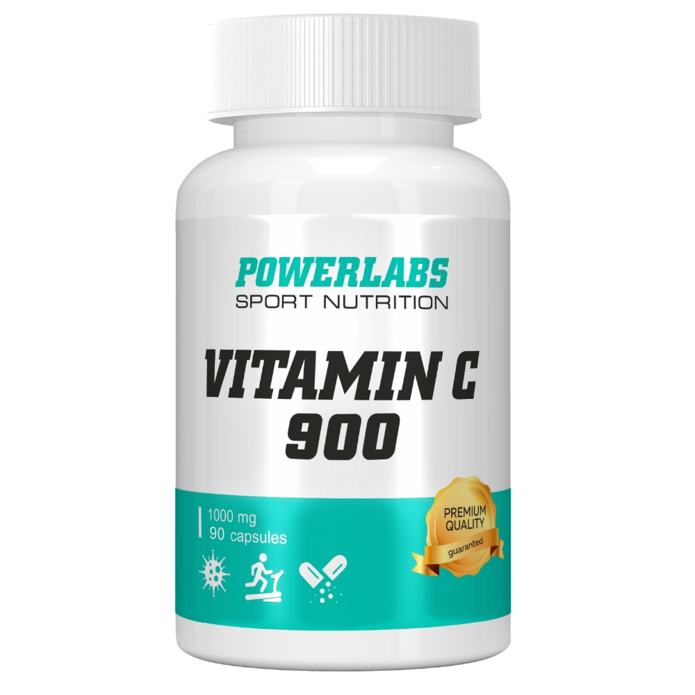 Витамин С 900 мг форте, Powerlabs, 90 капсул