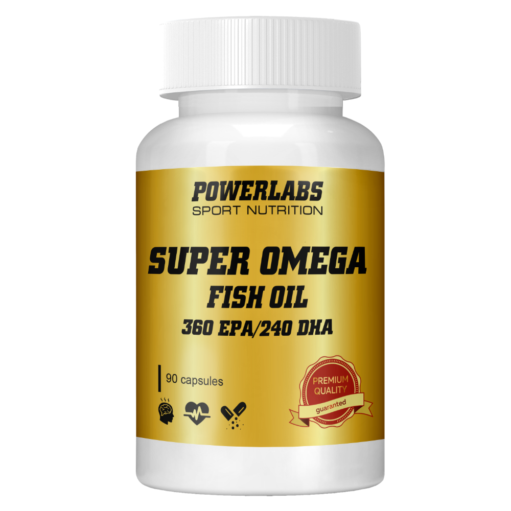 Омега 3 Super рыбий жир Powerlabs , 1000 мг, 90 шт, капсулы