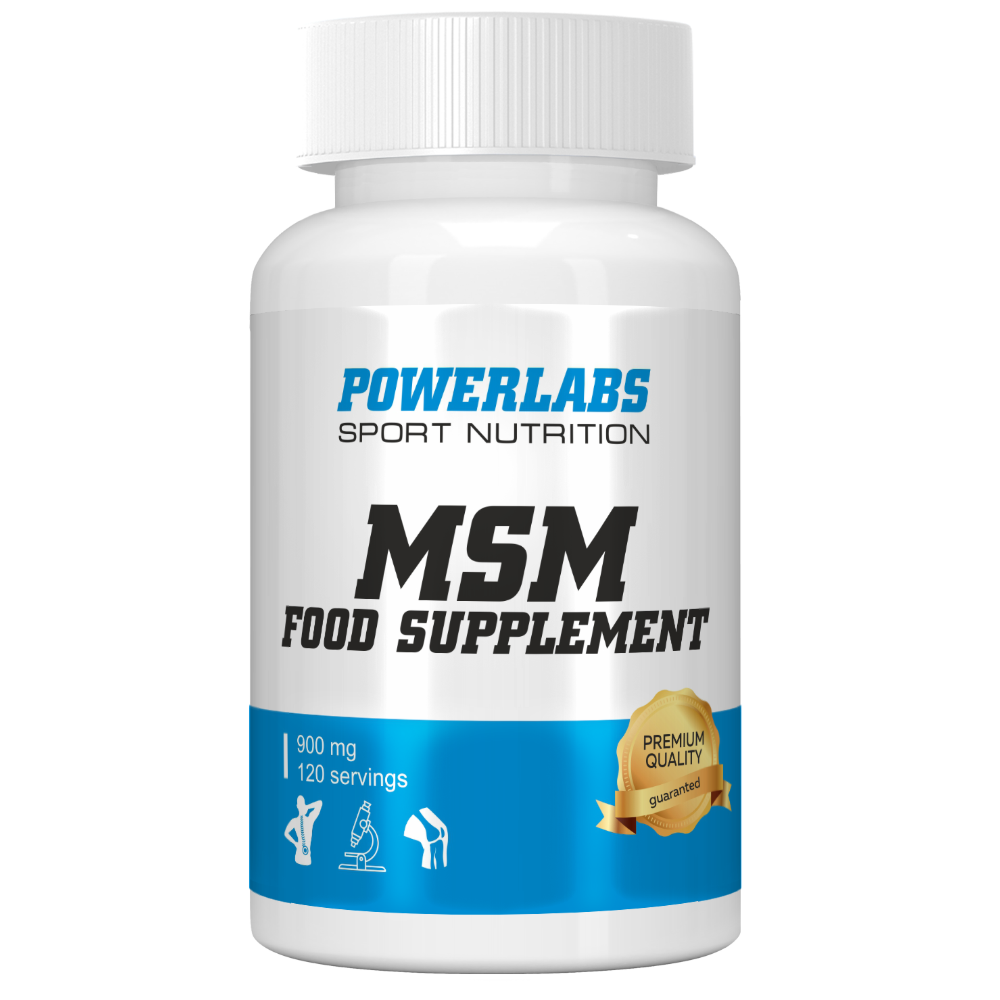MSM PowerLabs д/суставов и связок, 900 мг, 120 шт, капсулы