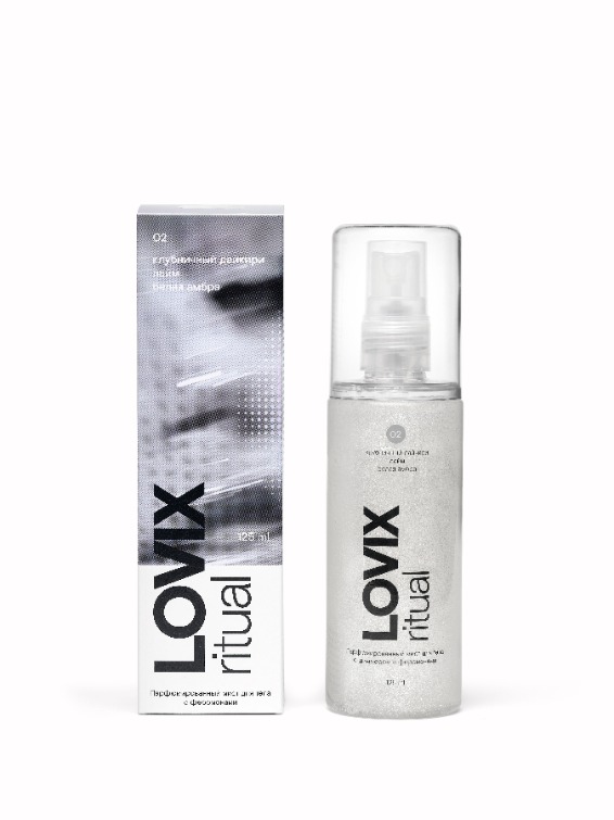 Парфюмированный мист для тела с шиммером и феромонами LOVIX 02