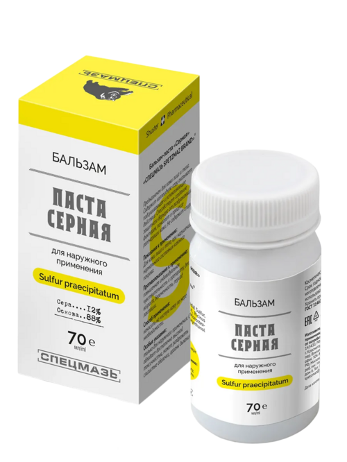 Бальзам-паста SPETZMAZ серная, 70 мл