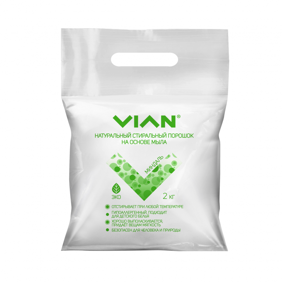Стиральный порошок МИНДАЛЬ на основе мыла VIAN 2000 г 380₽