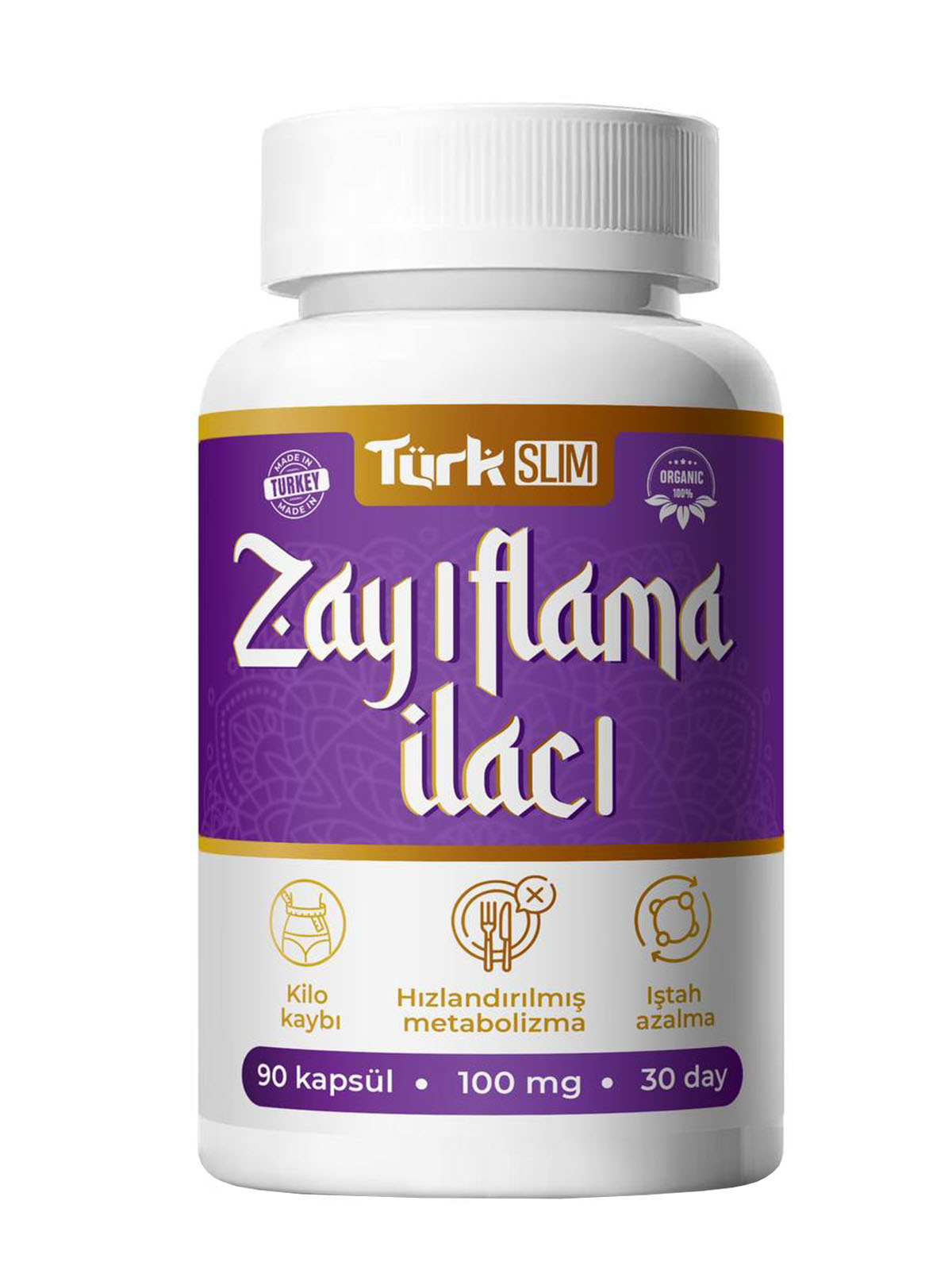 Turk Slim Таблетки для похудения Zayiflama ilaci 90 шт 2970₽