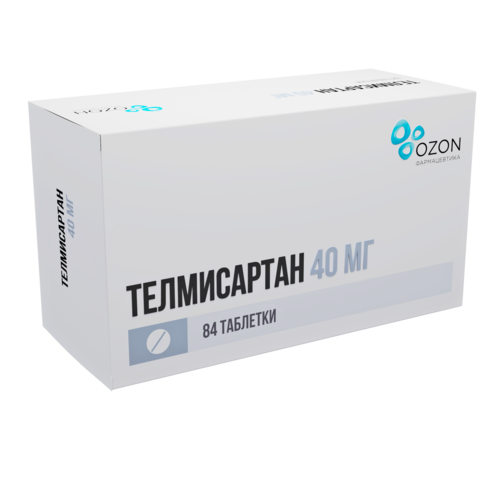 Телмисартан 40 мг, 84 шт, таблетки