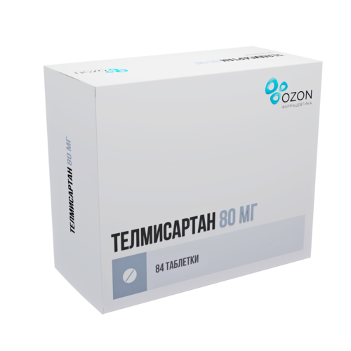 Телмисартан 80 мг, 84 шт, таблетки