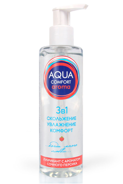 Гель-лубрикант AQUA COMFORT Intim AROMA с ароматом сочного персика, 195г.