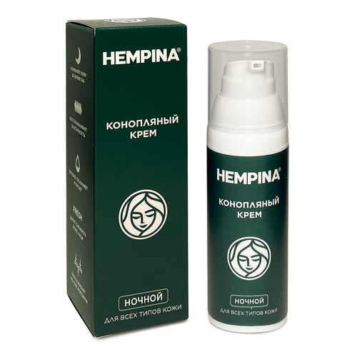 Крем Hempina конопляный д/лица ночной, 50 мл
